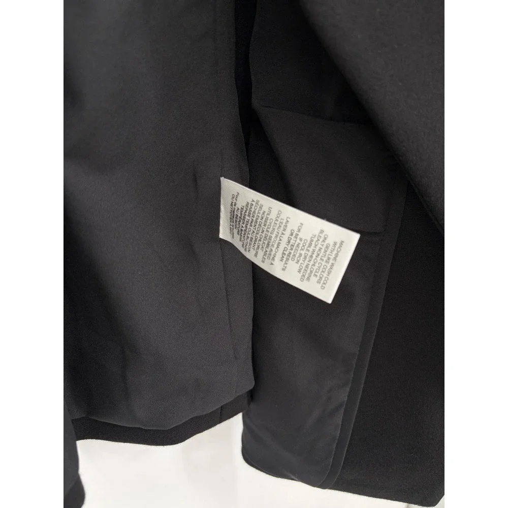 Tahari Women's Black Blazer Size 10 Gold Zip Pockets NWT $98
